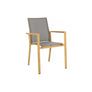 Bizzotto Καρέκλα κήπου σε γκρι-κίτρινο ύφασμα Αλουμινίου Konnor 88x45x60 0663300